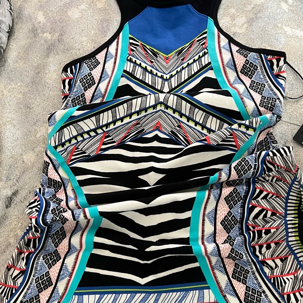 Express Multicolor Geometric Pattern Dress - Picture 5 of 6